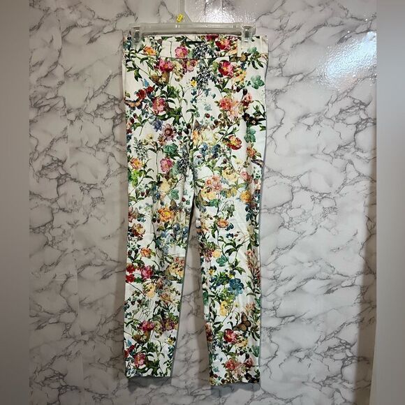 Zara Floral Straight Leg Pants - Multicolor - Picture 2 of 9